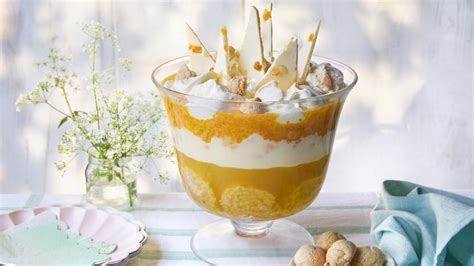 Lemon Swiss Roll And Amaretti Trifle Recipe Bbc Food