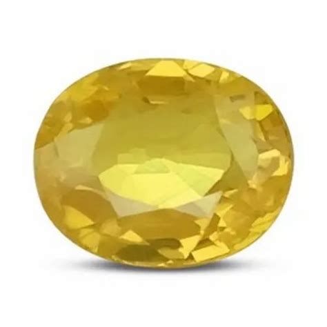 Oval Astrology Bangkok Polished Yellow Sapphire Carat 6 Carat At Rs