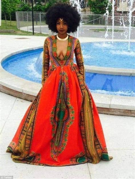 African Clothing For Women Red Dashiki Prom Dress African Etsy