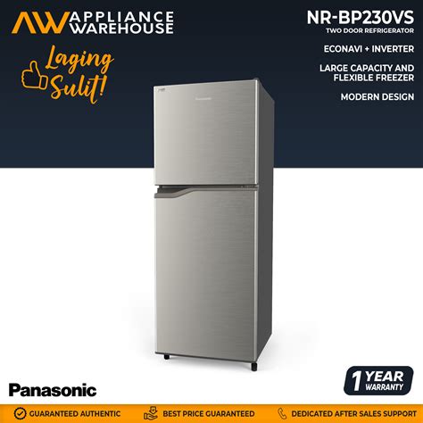 Panasonic NR BP230VS 8 6 Cu Ft 2 Door Top Mount Freezer No Frost