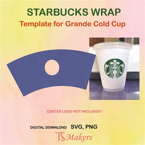 Wrap Starbucks Template For 16oz Cold Cup SVG Full Wrap For Etsy