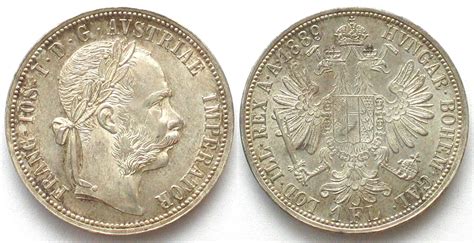 Haus Habsburg AUSTRIA 1 Florin 1889 FRANZ JOSEPH I Silver Prooflike