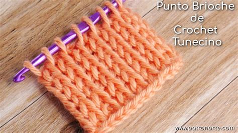 Punto Tunecino Brioche De Crochet Tunecino Aprende Crochet Tunecino