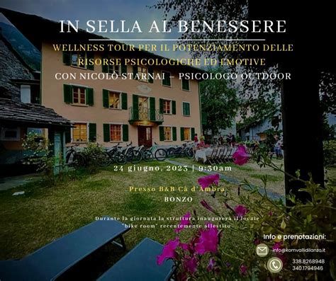 In Sella Al Benessere Un Tour Alla Scoperta Delle Proprie Sensazioni