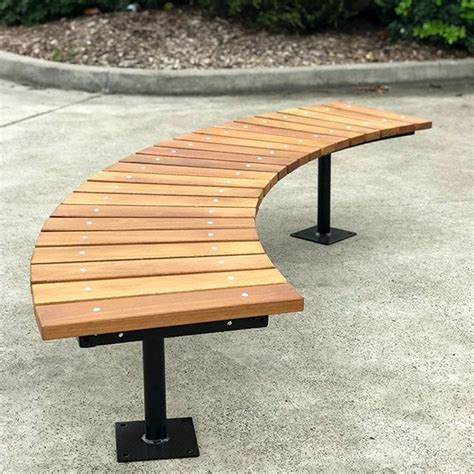 Draffin Street Furniture created the Fawkner Curved Timber Bench Seat ...