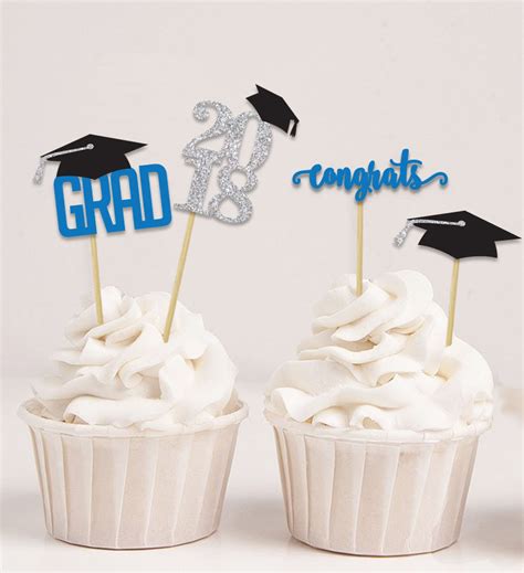 Congrats Grad Cupcake Topper Cupcake Toppers Graduation Etsy