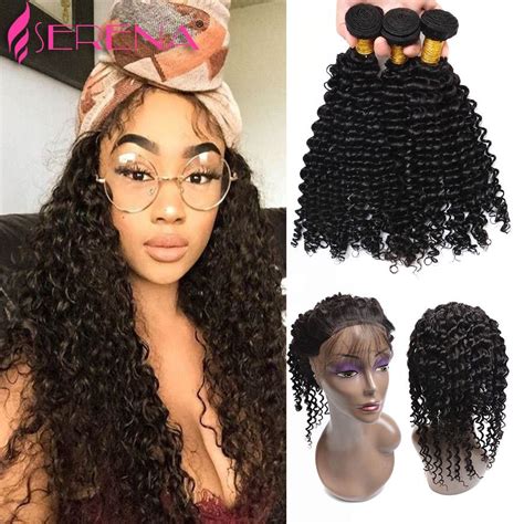 2021 360 Lace Frontal With Bundle Malaysian Virgin Hair Deep Wave Curly