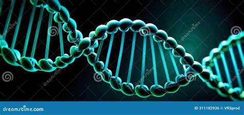 Glowing Blue Dna Helix Structure Stock Illustration Illustration Of