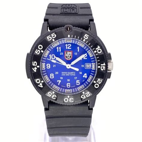 Luminox Navy Seal 3000 Series 43mm Carbon Blue Dial Quartz Mens Watch Xs3003 Ebay