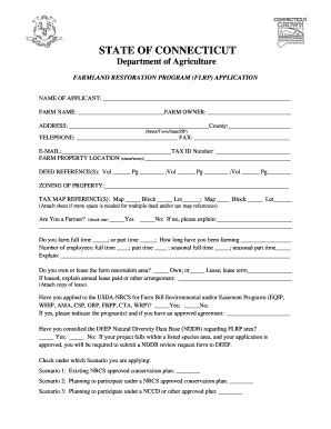 Fillable Online Ct FARMLAND PRESERVATION APPLICATION FORM Ct Fax