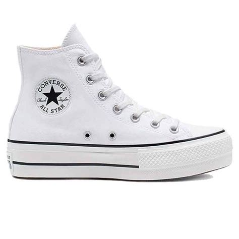 Converse All Star Comprar Convese De Bota Blancas De Lona Y Plataforma