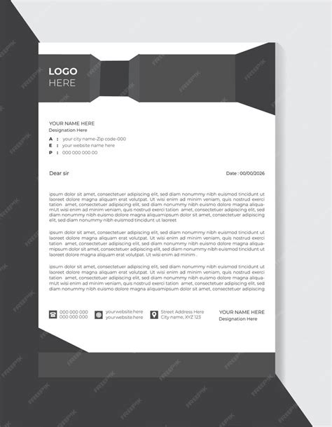 Premium Vector Modern Clean Corporate Letterhead Design Template