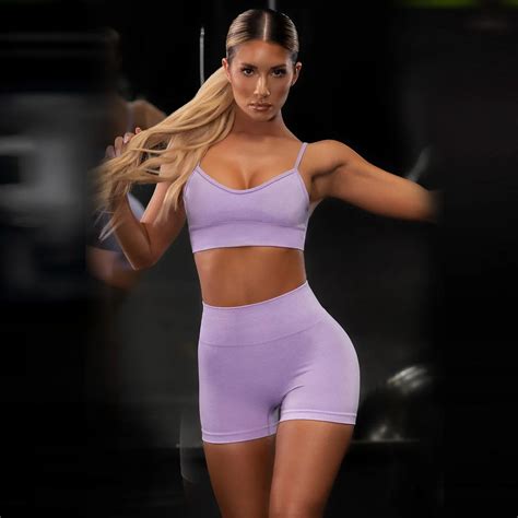 Summer Pieces Gym Yoga Wear Clothing Seamless Running Yoga Set High