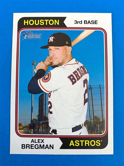 Topps Heritage Baseball Alex Bergman Houston Astros Ebay