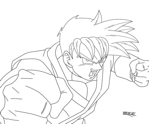 Goten Dba Grande Saiyaman 3 Lineart By Helveciobnf On Deviantart