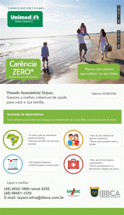 Campanha Carência Zero Unimed Sinjusc