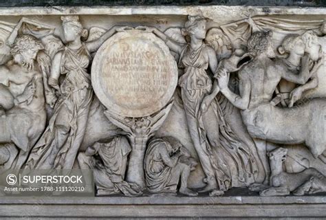 Relief Depicting Centaurs And Nikai Sarcophagus Of Julius Larcius