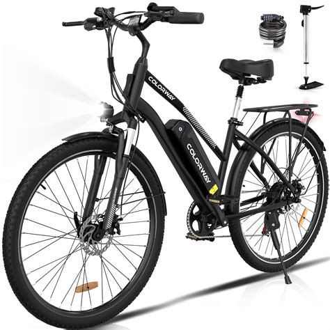 Colorway 500w Adult Commuter E Bike 28 Waterproof Electric Bicycle 36v 12ah 7 Speeds City