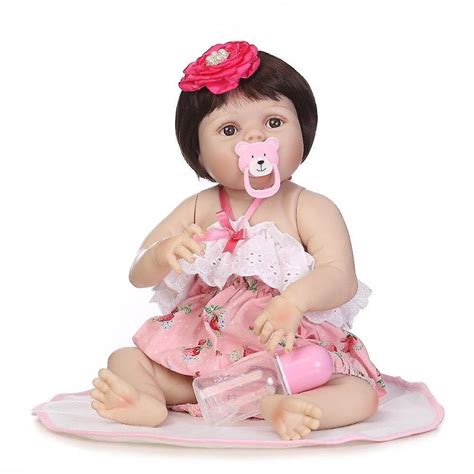 Rebirth Doll 57cm Realistic Full Body Silicone Baby Girl Oft Touch Bebe