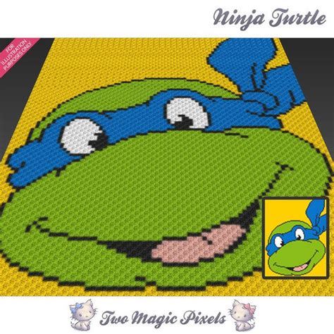 Ninja Turtle Crochet Blanket Pattern Knitting Cross Stitch Graph Pdf