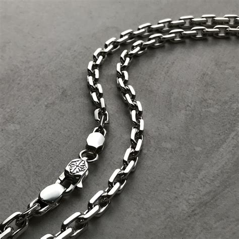 Mens Sterling Silver Necklace Initial Necklace Silver Oxidized Silver