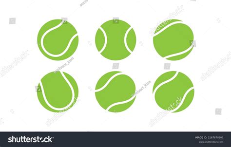 Tennis Ball Icons Set Tennis Ball Stock Vector Royalty Free