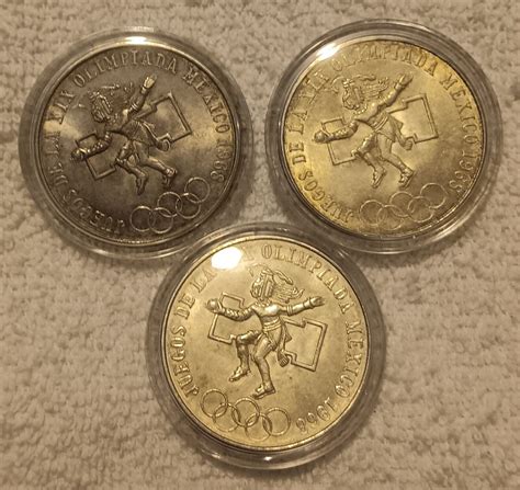 Pesos Mexico Olympic Silver Coins Lot Ebay