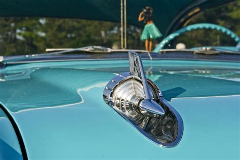 1957 Chevy Bel Air blue hood ornament Photograph by Dennis Coates ...