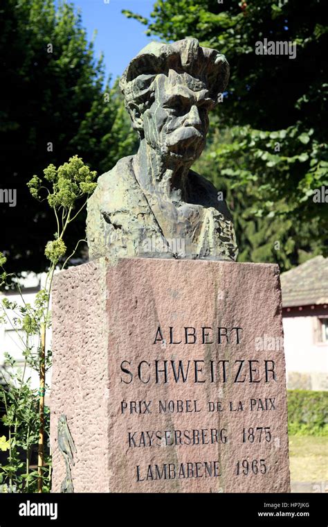 Albert Schweitzer Museum, Nobel Peace Prize winner in 1954, sculpture ...