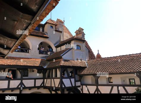 September 11 2021 Bran In Romania The Courtyard Draculas Castle In