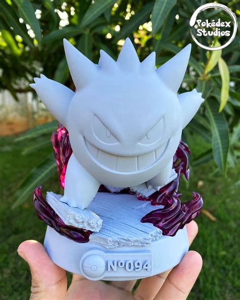 Gengar Pokemon Pokedex 094 3D Print Worldwide Free Etsy