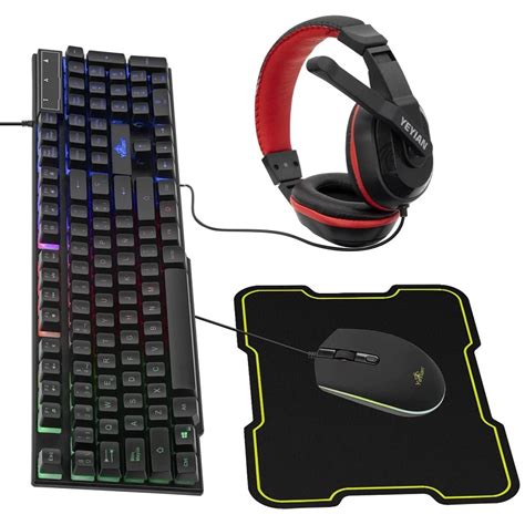 Kit Teclado Mouse Diadema Y Mousepad Yeyian Hydra Nl Combo