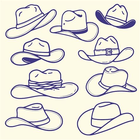 Premium Vector Western Cowboy Hat Vector Collection