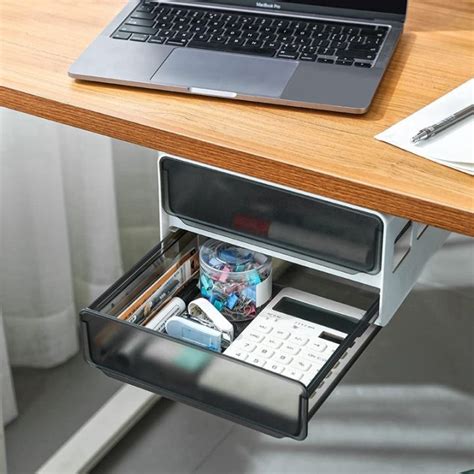 Under Desk Storage Drawer Slide Out Hidden Self Adhesive Organizer