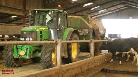 Feeding Cows With John Deere And Keenan Youtube