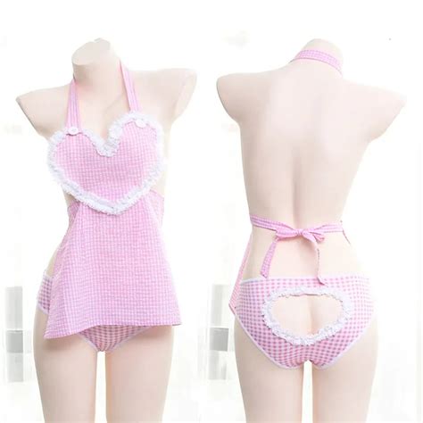 Style Japonais Mignon Kawaii Lingerie Sexy Sorci Re Amour Poitrine Femme De Chambre Uniforme