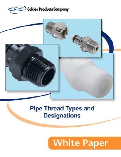 Pipe Thread Types and Designations - Colder Products Company