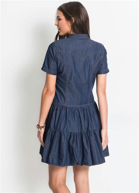 Bonprix Vestido Jeans Babados Azul Denim Dress Clothes