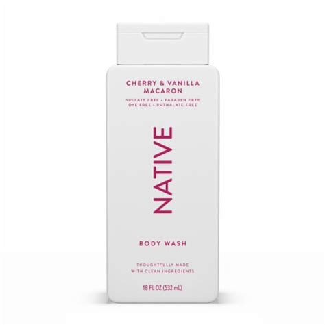 Native Body Wash Cherry Vanilla Macaron Sulfate Free For Women And