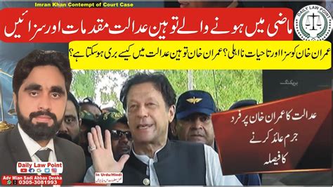 Imran Khan Contempt Of Court Case Islamabad High Court Punishment