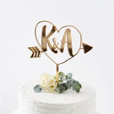 Personalized Initial Wedding Cake Topper Wedding Cake With Initials