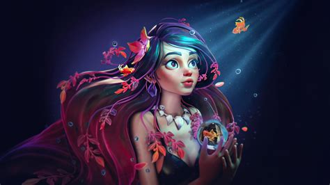 Mermaid Wallpaper 4K, Fantasy artwork, Surreal