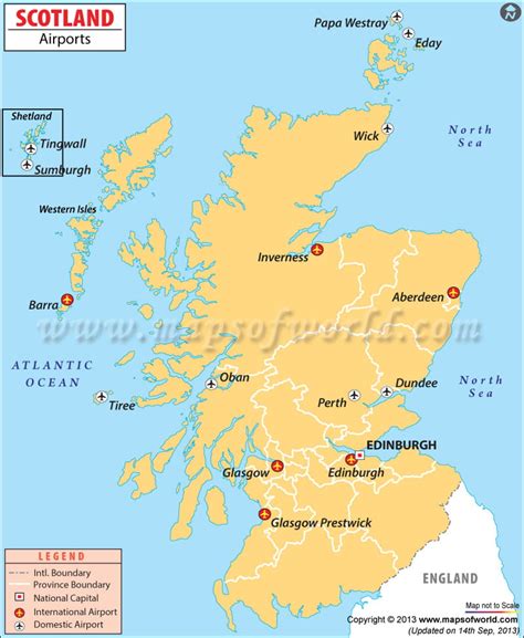 Airports In Scotland Scotland Airports Map