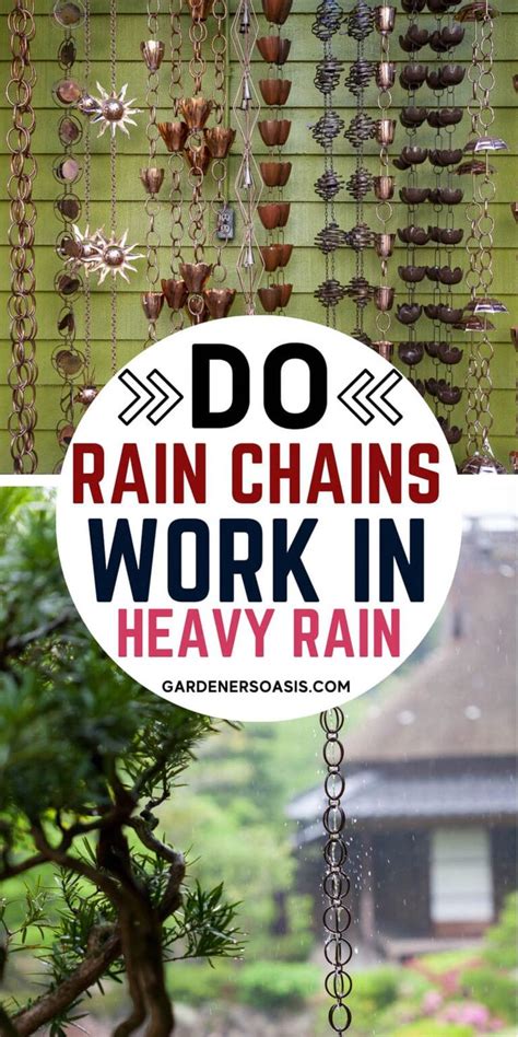 The Words Do Rain Chains Work In Heavy Rain On Top Of An Image Of A Tree