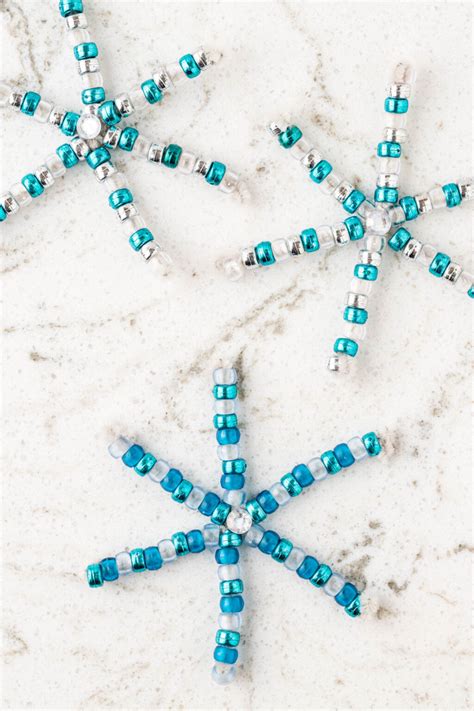 Beaded Snowflake Craft Kids Activity Zone