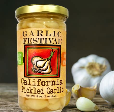 Garlic Festival Foods California Pickled Garlic And Plump Green Olives