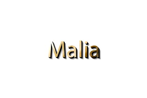 Malia Name 3d 15732987 Png