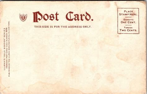 National Museum Washington Dc Antique Undivided Back Postcard Gold