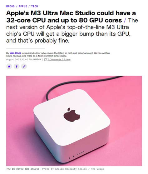 Appleのm3 Ultra搭載mac Studioは32コアcpu＆最大80コアgpuを搭載とするモンスターマシンになるとの報道