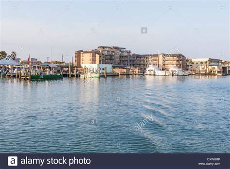 Port Aransas Harbor And Fishing Village In Port Aransas Texas Stock